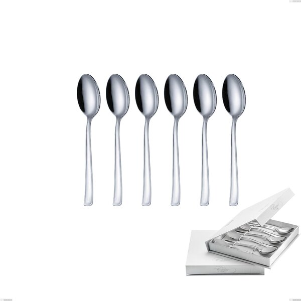 Confezione a libro 6 pezzi cucchiaini caff� Duna, Acciaio inox (Aisi 304) lucido