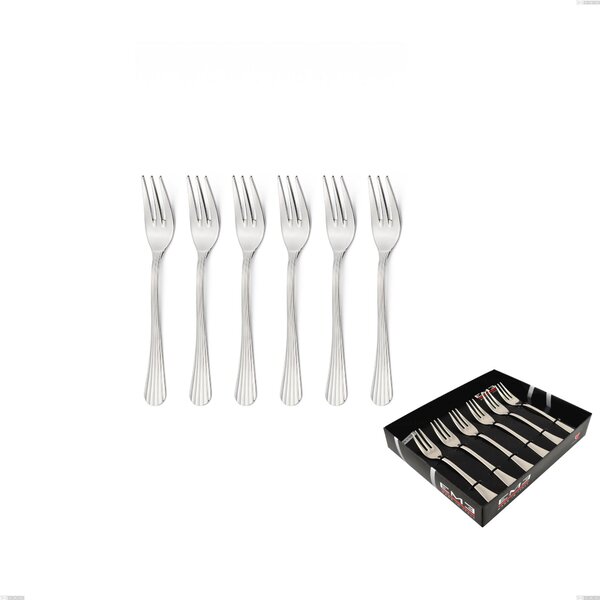 Confezione vetrina 6 pezzi forchettine dolce Eden, inox 18.10 (AISI304) , spessore 3.0 mm