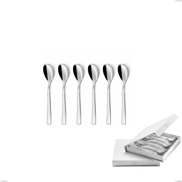 Confezione a libro 6 pezzi cucchiaini caff� Etoile Inox , 18/10 (AISI304), spessore 4 mm finitura inox lucido a specchio