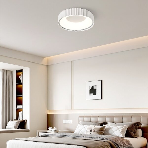 Brilagi - Plafoniera LED dimmerabile FALCON MODERN LED/30W/230V 40 cm bianca + telecomando