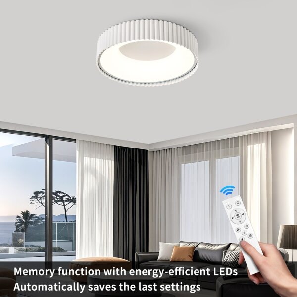 Brilagi - Plafoniera LED dimmerabile FALCON MODERN LED/30W/230V 40 cm bianca + telecomando