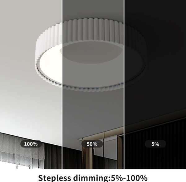 Brilagi - Plafoniera LED dimmerabile FALCON MODERN LED/30W/230V 40 cm bianca + telecomando