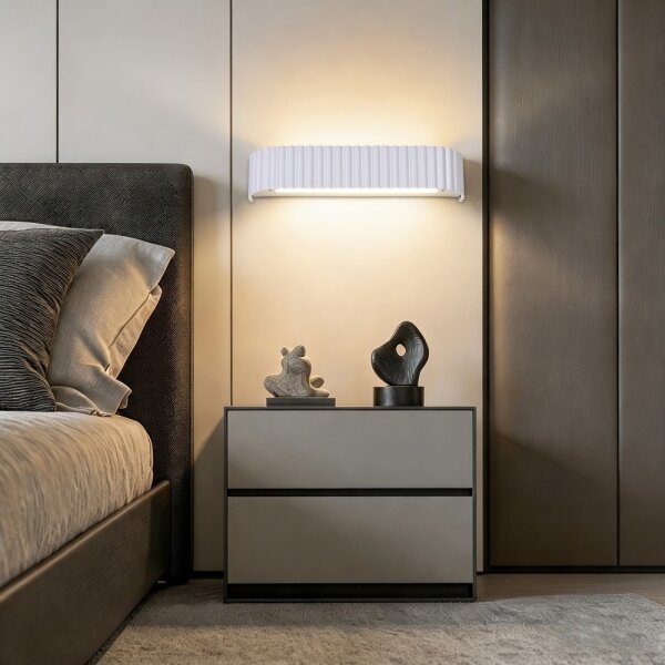 Brilagi - Applique LED dimmerabile FALCON MODERN LED/14W/230V 40 cm bianco + telecomando