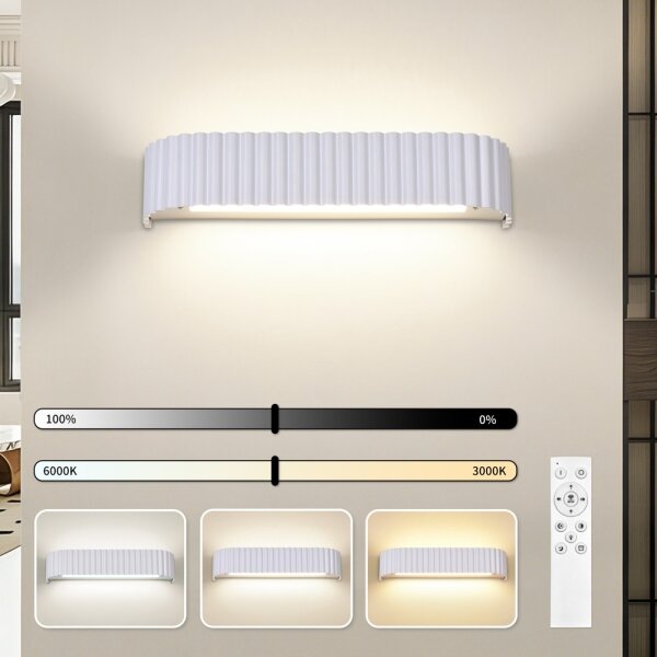 Brilagi - Applique LED dimmerabile FALCON MODERN LED/14W/230V 40 cm bianco + telecomando