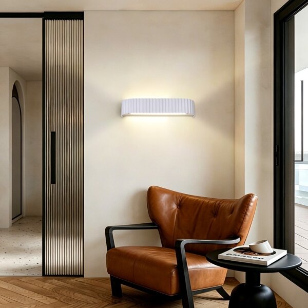 Brilagi - Applique LED dimmerabile FALCON MODERN LED/14W/230V 40 cm bianco + telecomando
