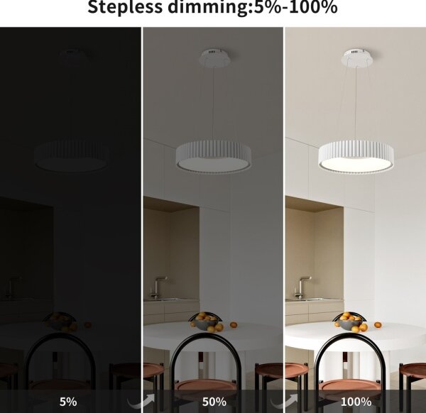 Brilagi - Lampadario dimmerabile a LED FALCON MODERN LED/30W/230V diam. 40 cm bianco + telecomando