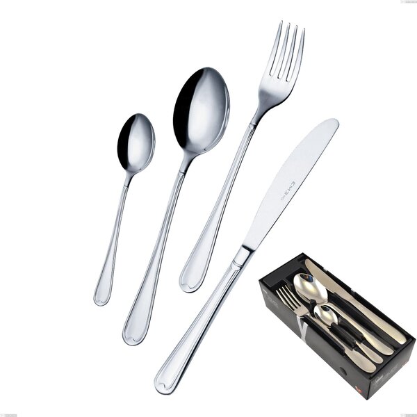 Confezione salvaspazio 24 pezzi coltello economico Euro, 18/10 (AISI304), spessore 2,00 mm