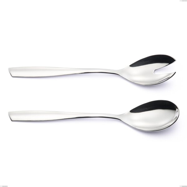 Coppia insalata Eleven, (acciaio 18.10 aisi304), spessore 2.5 mm, lunghezza 253 mm inox lucido a specchio