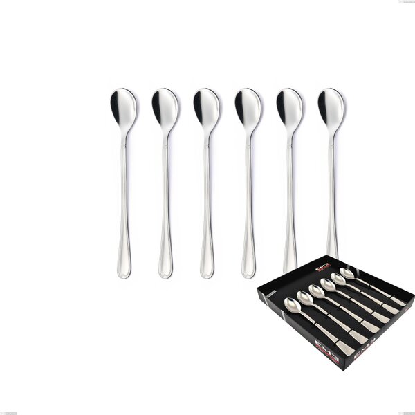 Confezione vetrina 6 pezzi cucchiaini bibita Euro, 18/10 (AISI304), spessore 2,00 mm