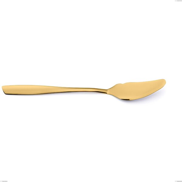 Coltello pesce Eleven PVD Gold, Acciaio 18/10 lucido, spessore 2.5 mm, PVD oro