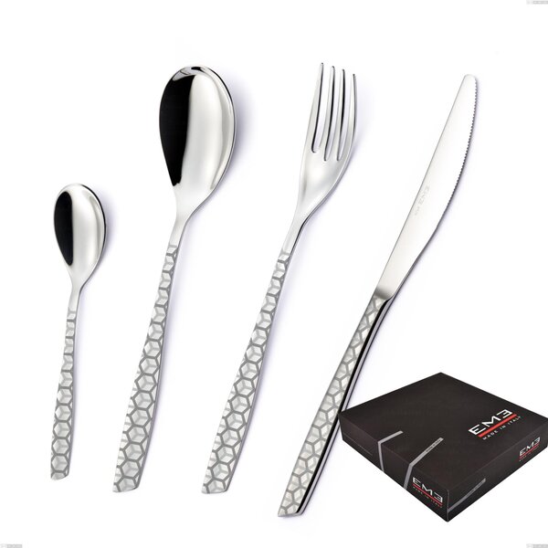 Servizio Posate ELEVEN EXA 49 pezzi in acciaio 18/10 lucido spessore 2,5 mm confezione Regalo