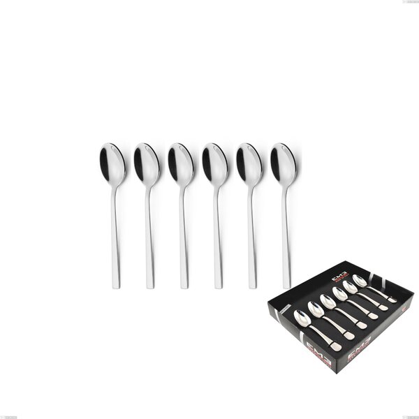 Confezione vetrina 6 pezzi moka fashion, acciaio 18/10 aisi 304 inox lucido, spessore 3 mm mm