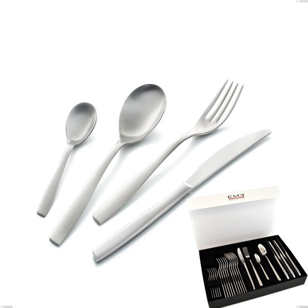 Servizio Posate ELEVEN SABBIATO 24 pezzi acciaio inox 18.10 AISI304 2.5 mm in Confezione Panoramica
