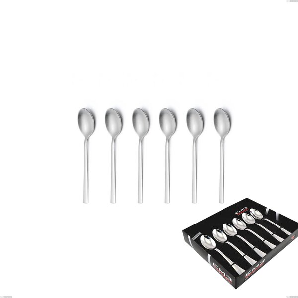 Confezione vetrina 6 pezzi caff� Fashion sabbiato , 18/10 (AISI304) , spessore 3 mm