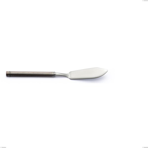 Coltello pesce Fuoco, Acciaio inox 18.10 (AISI304),lunghezza 197 mm, manico in tubolare d'acciaio sabbiato e brunito