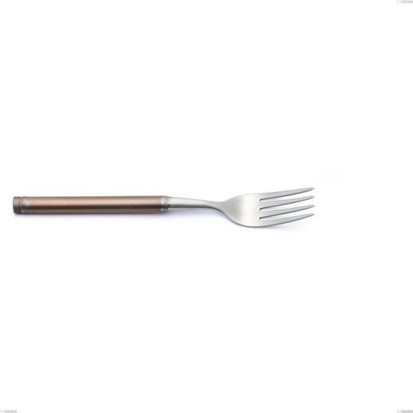 Forchetta tavola Fuoco, Acciaio inox 18.10 (AISI304),lunghezza 208 mm, manico in tubolare d'acciaio sabbiato e brunito