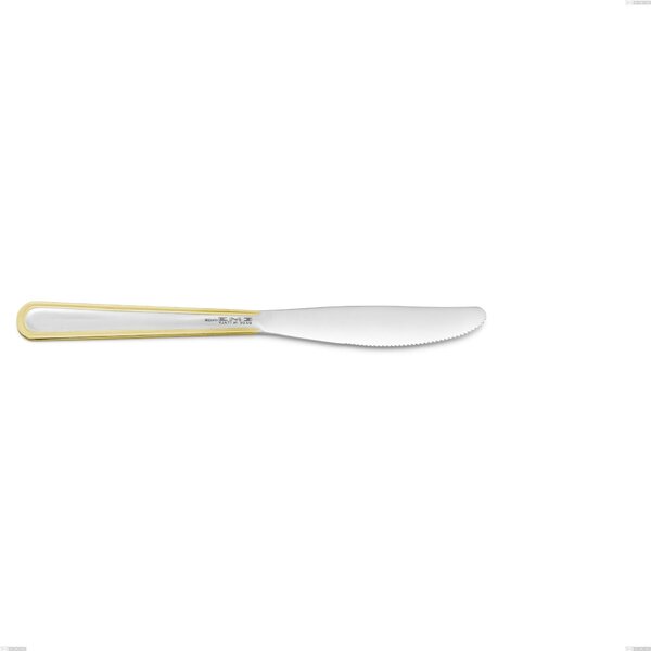 Coltello frutta economico Galles oro, acciaio 18-10, oro 24 carati lucido, spessore 2 mm, lunghezza 201 mm