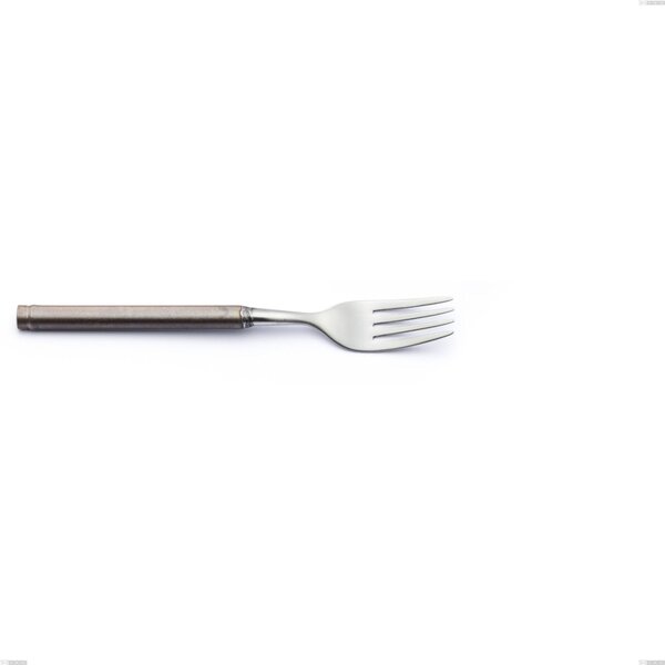 Forchetta frutta Fuoco, Acciaio inox 18.10 (AISI304), lunghezza 170 mm, manico in tubolare d'acciaio sabbiato e brunito