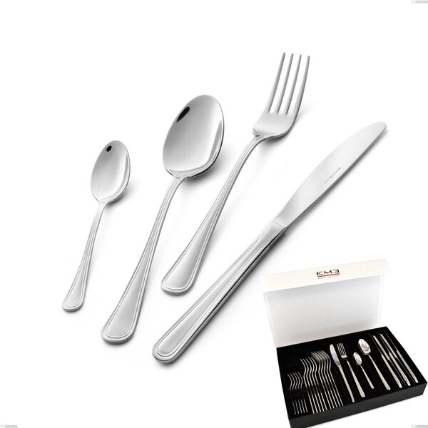 Set di posate 24 pezzi Galles in confezione panoramica a libro coltello economico, Acciaio inox 18/10 (aisi 304), spessore 2.00 mm