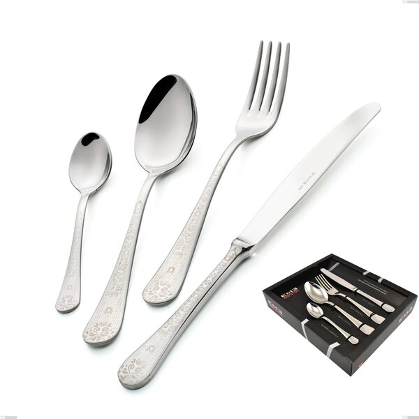 Set Posate HERMITAGE 24 pezzi in acciaio 18/10 lucidate a specchio spessore 2,5 mm in Confezione Vetrina