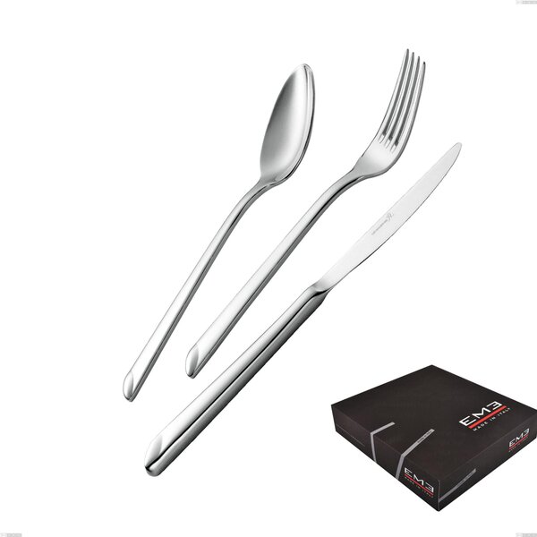 Set di posate 75 pezzi Goccia in confezione regalo coltello manico vuoto, acciaio 18/10 ( Aisi 304) , spessore 4 mm