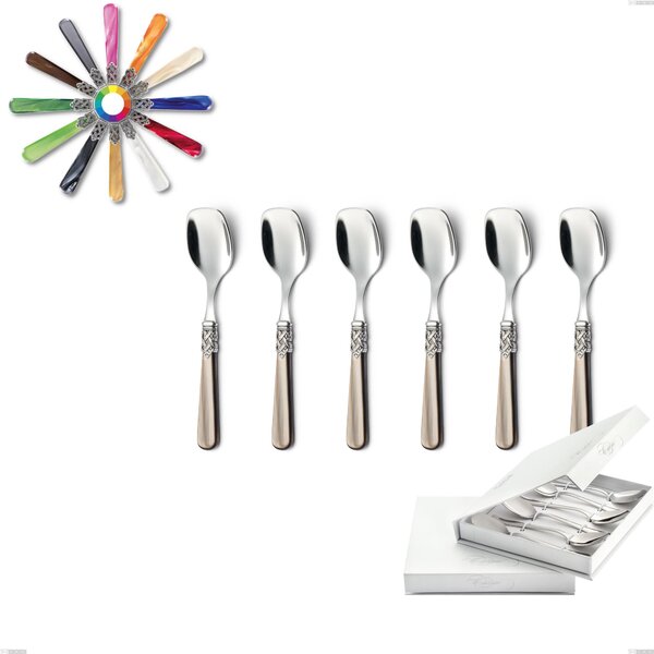 Scatola regalo 6 pezzi cucchiaino gelato Ginevra, (acciaio 18.10 aisi304), manico in metacrilato