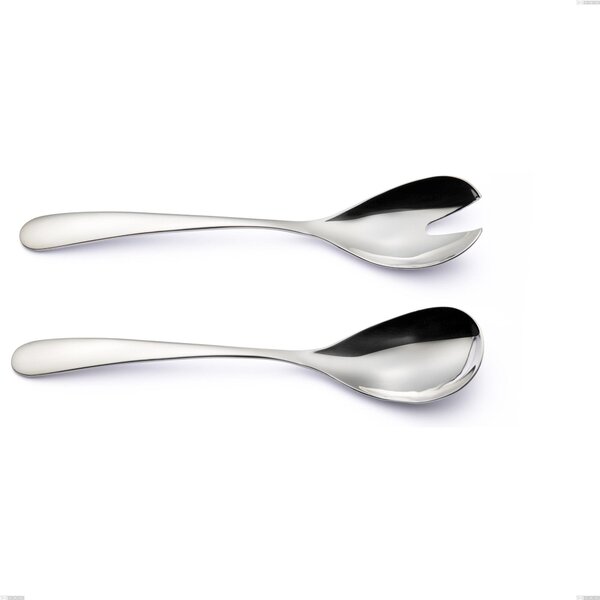 Coppia insalata Hotel, Acciaio inox 18.10 (AISI304), spessore 2.5 mm, lunghezza 260 mm inox lucido