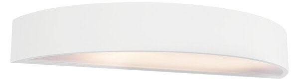 Applique da Parete Curva 2xE14 in Gesso Pitturabile