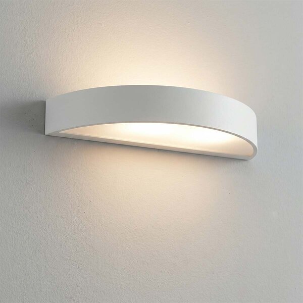 Applique da Parete Curva 2xE14 in Gesso Pitturabile