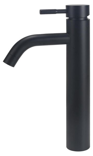 Rubinetto da bagno, colore nero, lavabo, miscelatore alto con bocchetta da 29 cm, acciaio inossidabile 304