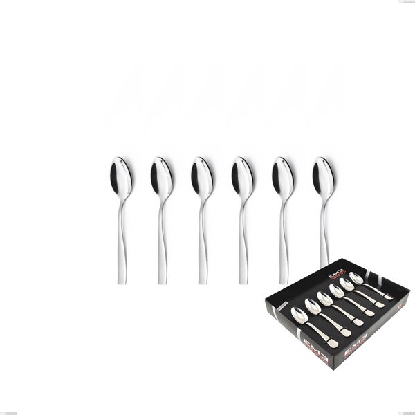 Confezione vetrina 6 pezzi moka Infinity acciaio lucido 2,5 mm, 18/10 (AISI304) , spessore 2,5 mm