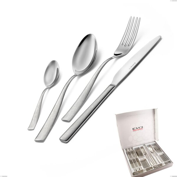 Cofanetto 24 pezzi Infinity la Divina, Acciaio 18/10 Inox Lucido con incisione al laser, spessore 2,5 mm mm