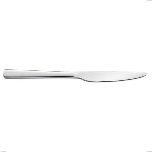 Coltello tavola infinity Sabbiato , Acciaio 18/10 (aisi 304 ) incisione laser, spessore 2.5 mm, lunghezza 242 mm