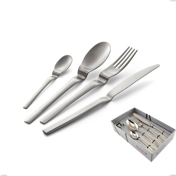 Confezione vetrina 16 pezzi coltello economico Joy Up 2.00 mm acciaio 18/10 Sabbiato, Acciaio 18/10 (AISI 304), spessore 2,00 mm