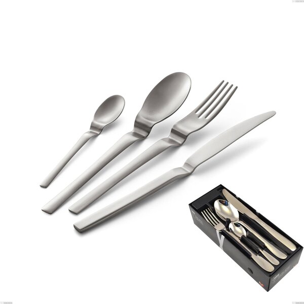 Confezione salvaspazio 24 pezzi coltello economico Joy Up 2.00 mm acciaio 18/10 Sabbiato, Acciaio 18/10 (AISI 304), spessore 2,00 mm