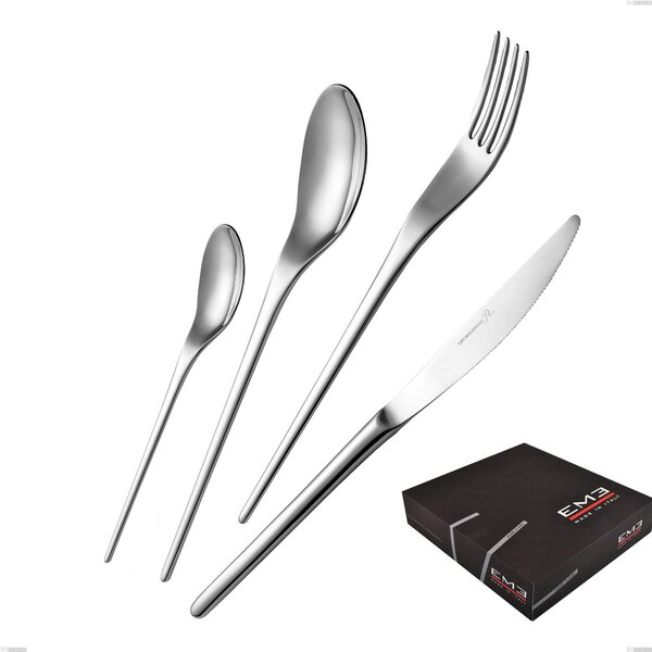Set di posate 75 pezzi Joli in confezione regalo, Acciaio inox 18.10 (AISI304), spessore 4.00 mm finitura Lucida