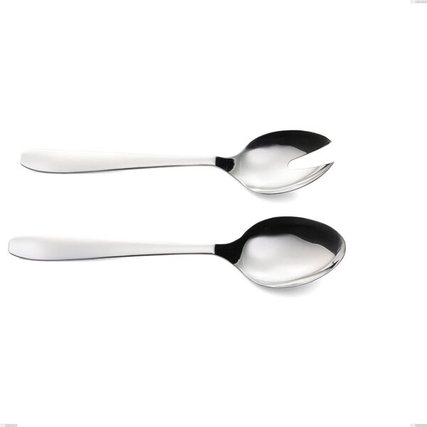 Coppia insalata katya, Acciaio inox Aisi 304 Posate Lucide, spessore 2 mm, lunghezza 230 mm