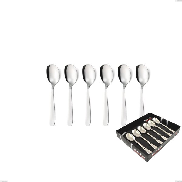 Confezione vetrina 6 pezzi gelato katya, Acciaio inox Aisi 304 Posate Lucide, spessore 2 mm