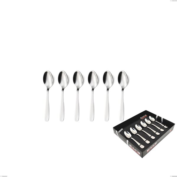 Confezione vetrina 6 pezzi moka katya, Acciaio inox Aisi 304 Posate Lucide, spessore 2 mm