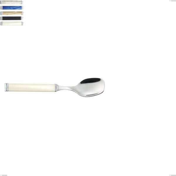 Cucchiaio gelato kilim, Acciaio 18/10 AISI 304 Lucido manicatura acrilico perlato, lunghezza 153 mm