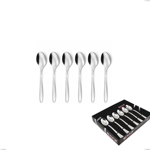 Confezione vetrina 6 pezzi caff� Kappa, Acciaio inox 18.10 (AISI304), spessore 2.5 mm