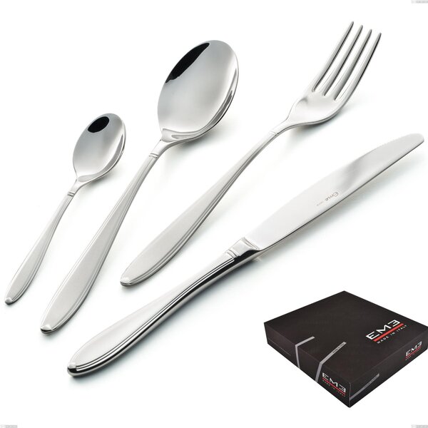 Set di posate 75 pezzi Kappa Sabbiato in confezione regalo, 18/10 (AISI304) , spessore 2,5 mm