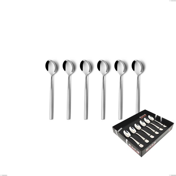 Confezione vetrina 6 pezzi moka kyoto, Acciaio inox (Aisi 304) inox lucido