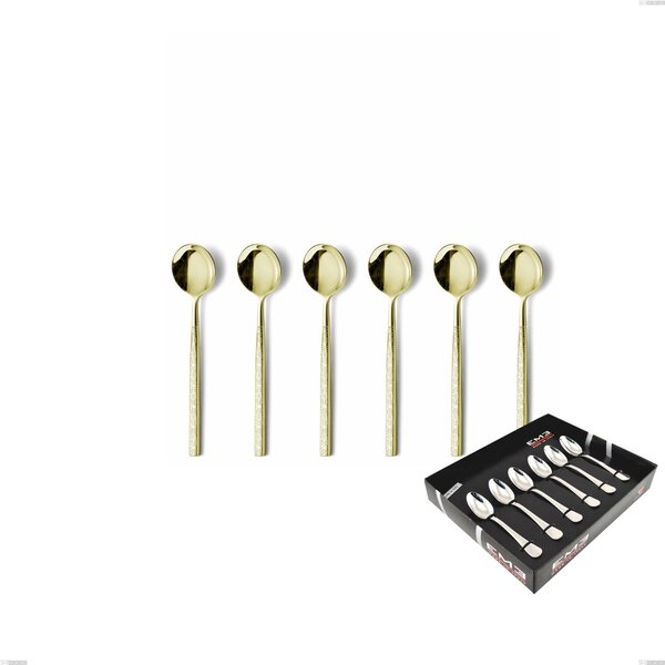 Confezione vetrina 6 pezzi moka Kyoto Origami Tin Gold, Acciaio inox (Aisi 304) trattamento pvd acciaio lucido