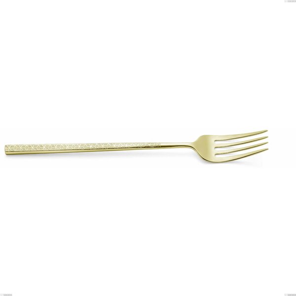 Forchetta da servizio Kyoto Origami Tin Gold, Acciaio inox (Aisi 304) trattamento pvd acciaio lucido, lunghezza 247 mm