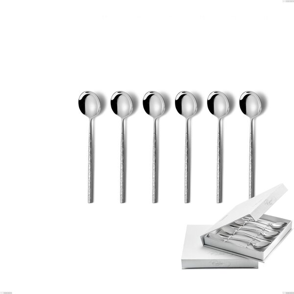 Confezione a libro 6 pezzi cucchiaini caff� Kyoto Origami, Acciaio inox (Aisi 304) inox lucido