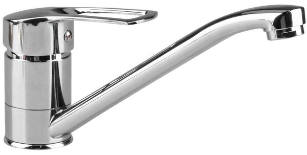 Miscelatore monocomando per lavello da cucina, girevole a 360°, finitura cromata
