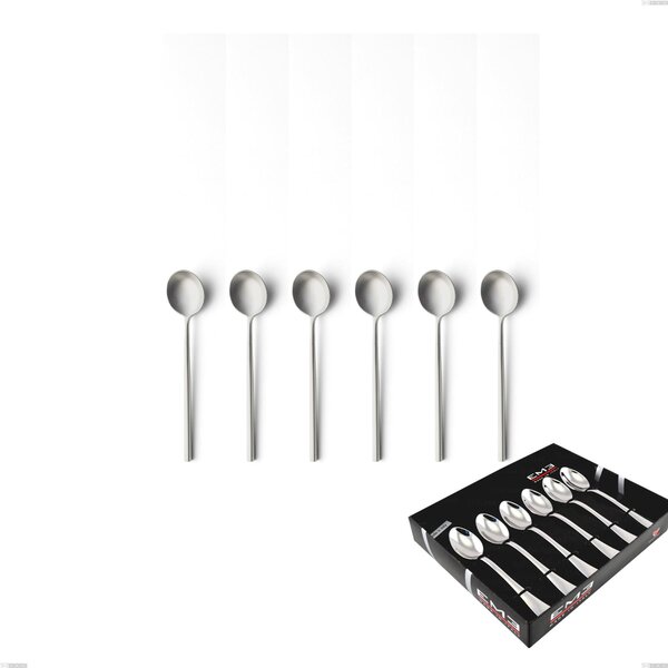 Confezione vetrina 6 pezzi caff� Kyoto Sabbiato, Acciaio inox (Aisi 304) inox sabbiato