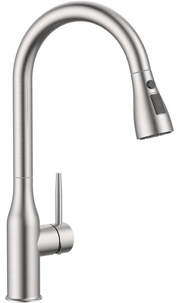 Miscelatore per cucina, rubinetto per lavello, acciaio inossidabile, girevole a 360°, 3 modalità, design ad arco alto