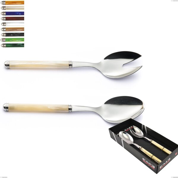 Confezione vetrina 2 pezzi insalata Linea Perlato, Acciaio inox 18/10 (AISI304)